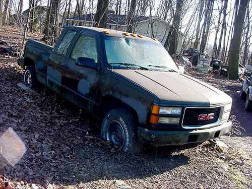 1994 gmc 6.5l diesel 4x4 short bed stepside club cab sierra sle1500 needs tlc