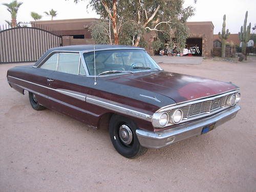 1964 galaxie fastback -427/425 hp center oiler dual quad-solid blk plate ca car