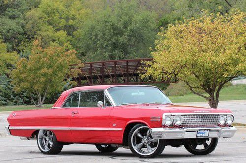 63 chevrolet impala ss 350 zz4 crate motor 700r4 trans frame-up restoration red