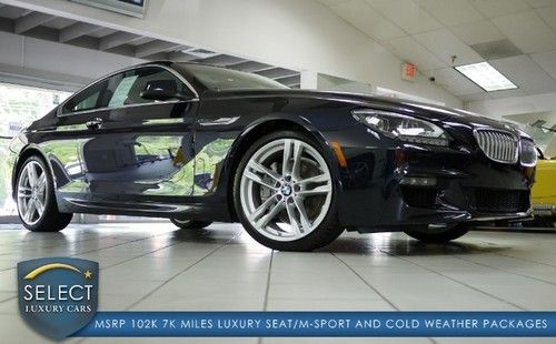 Msrp $102k 650i m sport pkg driver assist luxury seating b&amp;o sound hud 7k miles
