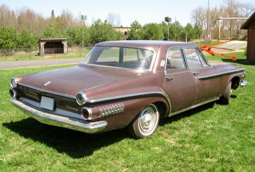 1962, 4 door, maroon, 64,300 miles, excellent interior, exterior in good cond.