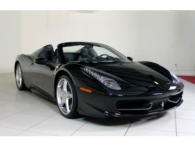 2012 ferrari approved cpo 458 spider,7 yr. maintanence inc. nero/nero