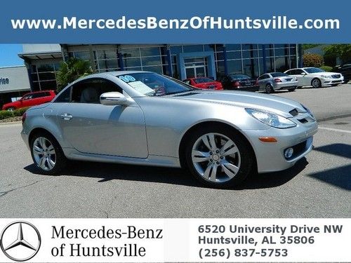 Slk slk350 silver gray grey convertible navigation low miles finance