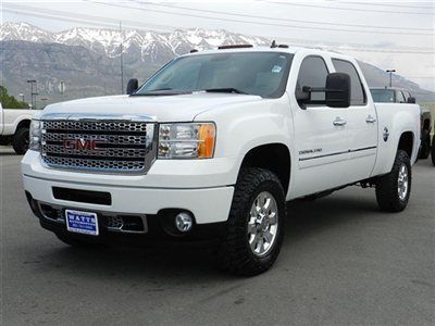 Crew cab slt denali 4x4 duramax diesel leather nav roof dvd low miles clean