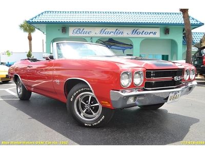 Classic 1970 chevrolet chevelle ss 396ci 8 cylinder convertible manual