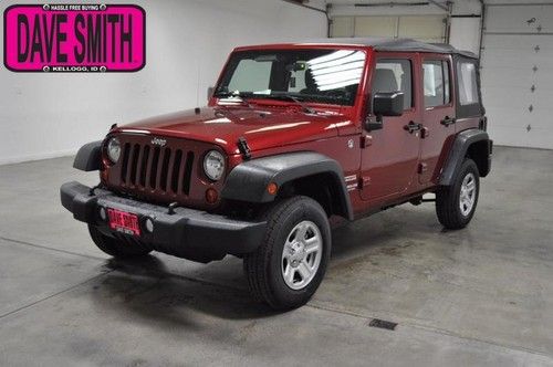 2013 new deep cherry red 4wd manual 4dr soft top cloth seats!!! call us today!!