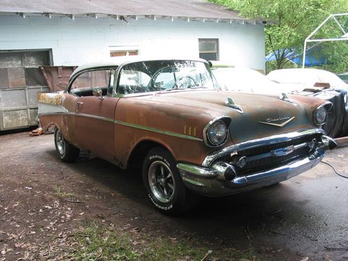 1957 chevrolet bel air 2 door hardtop sport coupe(no post) project car