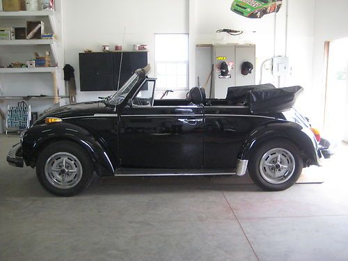 Triple black 1979 volkswagen beetle convertible - a beauty!!