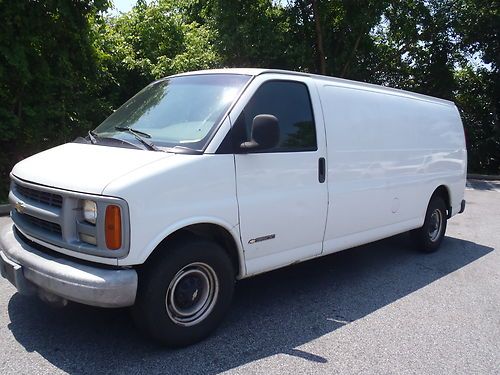 2002 chevy 3500 diesel cargo van ready to work!