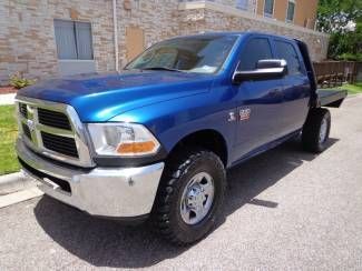 2010 ram 2500 4x4 crew cab 7' flat bed st cummins turbo diesel auto one owner