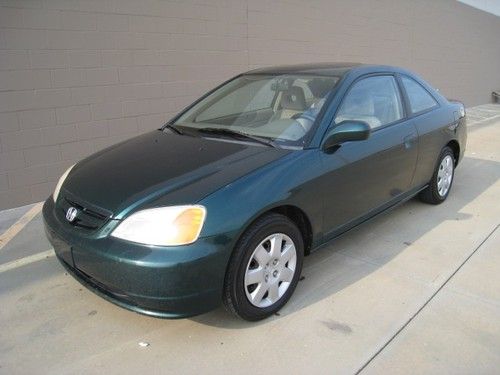 2001 honda civic ex cpe auto low miles moonroof clean good tires reliable
