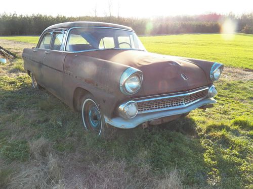 1955 ford customline 4 door y block w/3 speed o/d manual trans