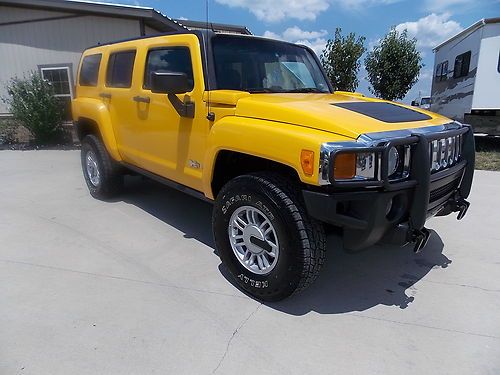 2006 hummer h3 suv four wheel drive bright yellow clean carfax very nice no rese
