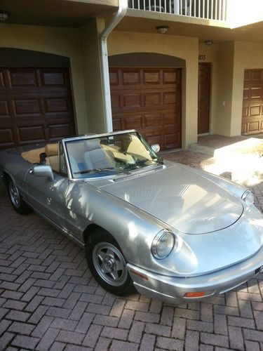 1991 alfa romeo spider 42k miles outstanding condition rare s4 silver/tan