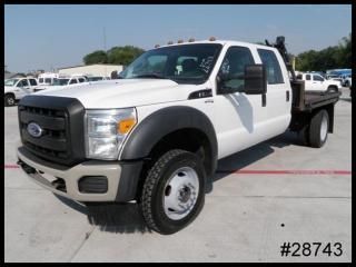 4wd f550 xl 6.8l v10 crewcab 9' flatbed dually drw work truck 4x4 - we finance!