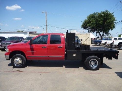 2005 dodge ram 3500 quad cab 5.9 diesel 4x4 flat bed dually we finance f-350