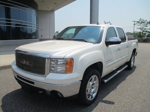 2009 gmc sierra slt 4x4 pick up navigation dvd loaded pearl white 1 owner clean