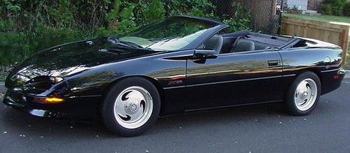 97 chevy camaro z-28 lt-1 6 speed convertible black beauty must see.