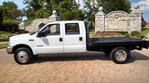 1999 Ford F450 F350 Crew 4x4 Truck Flat Bed Superduty 7.3 7.3L Diesel Reserve, US $13,900.00, image 10