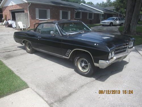 1966 buick skylark gran sport gs convertible 401 auto posi triple black buckets