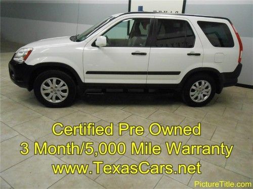 06 crv ex 4x4 leather 5 spd manual sunroof certified warranty texas