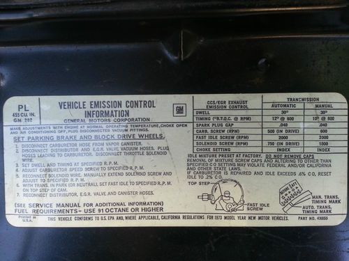 1973 Pontiac Firebird Formula Super Duty 455. 1 of 43 built, ALL ORIGINAL., image 20