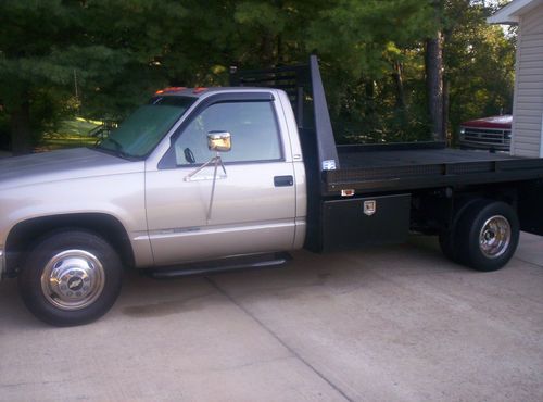 1999 gmc 3500 dump flatbed gooseneck electric dump no reserve