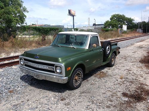 1970 chevrolet c-10 long bed matching number step side rat rod project, image 2
