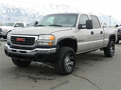 Crew cab slt 4x4 duramax diesel allison custom wheels tires leather low reserve