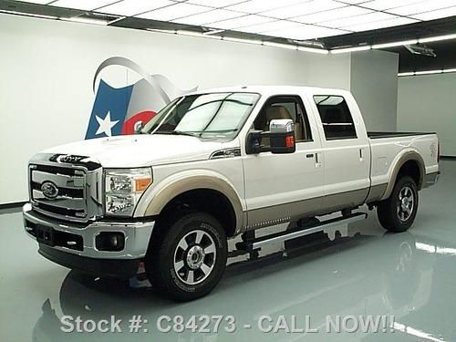 2011 ford f-250 lariat crew 4x4 leather rear cam 16k mi texas direct auto