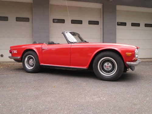 73 tr-6 90,000 original miles. new top