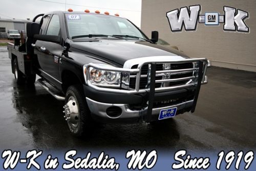 2007 dodge ram 3500 4wd diesel crew cab flat bed dually manual transmission