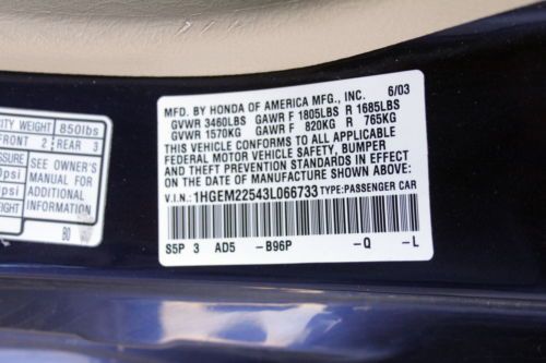 2003 Honda Civic Automatic LX No Reserve, image 33