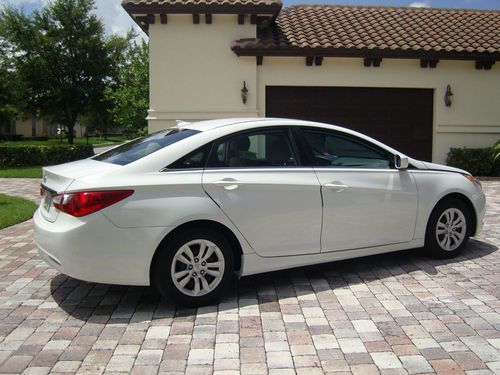 2013 hyundai sonata gls-beautiful pearlescent white, like new, priced right