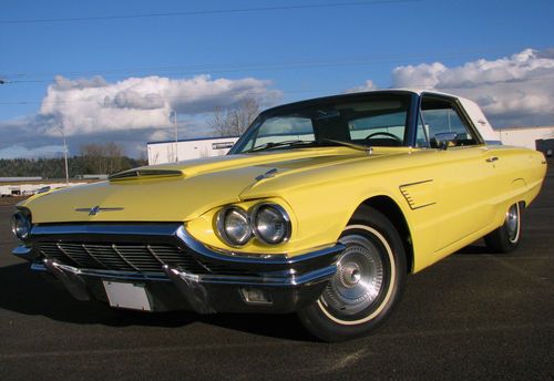 1965 ford thunderbird - rare factory yellow, original matching z-code 390 v-8