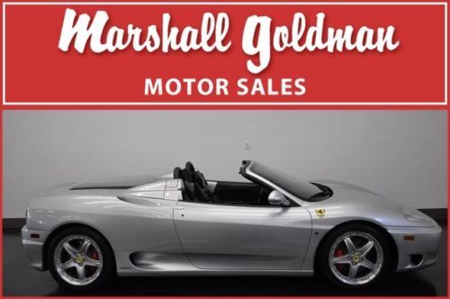 2001 ferrari 360 f1 spider silver black power + daytonas shields  11,300 miles