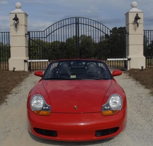 1999 porsche boxster sport convertible red black tpc supercharged 52k cd changer