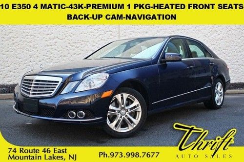 10 e350 4matic-43k-premium 1 pkg-heated front seats-back-up cam-navigation