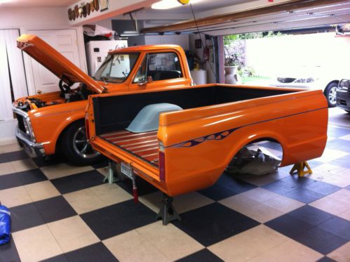 CHEVY C10 FLEETSIDE SHORT WIDE RESTO MOD FRESH RESTORE WOOD BED COLD AC, US $19,900.00, image 8