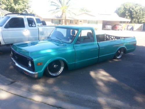 1972 chevy bagged and slammed long bed truck