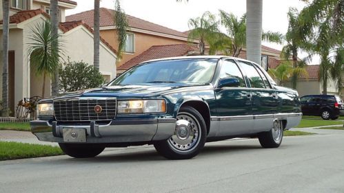 1996 cadillac fleetwood brougham , 1 owner , chrome wheels , sharp