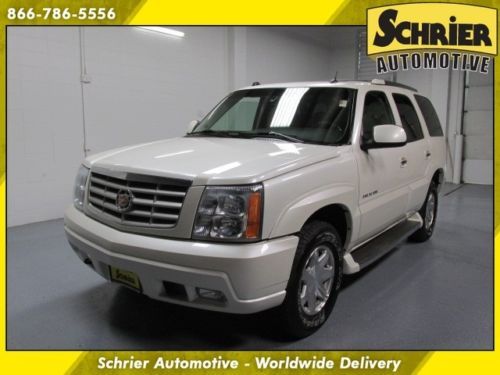 2005 cadillac escalade awd white hitch receiver bose audio roof rack navigation