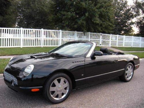 2003 ford thunderbird premium, rare triple black, beautiful inside out, 6x cd