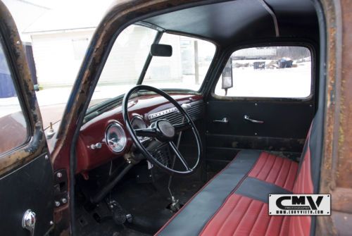 1953 bagged chevy pickup 3100 air ride air lift slammed patina hot rat rod 47 54, image 6