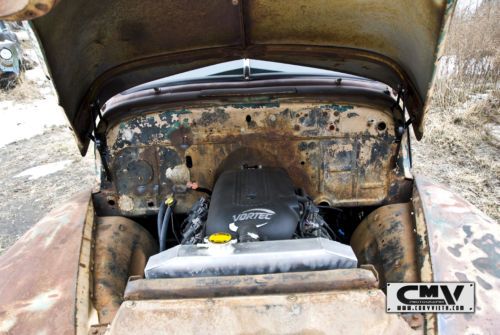 1953 bagged chevy pickup 3100 air ride air lift slammed patina hot rat rod 47 54, image 15