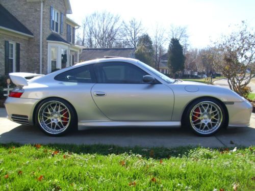 2003 Porsche 911 C4S HRE Wheels FabSpeed Exhaust Brilliant Silver, US $40,000.00, image 2