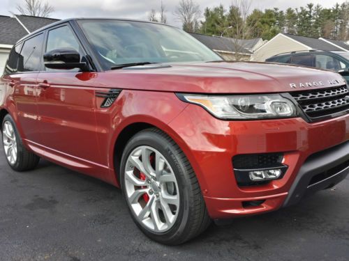 2014 range rover sport autobiography! chile red, black contrast roof! =63 miles=