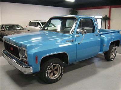 1973 chevrolet cheyenne super 10 stepside 350 v8 5 speed manual dual gas tanks