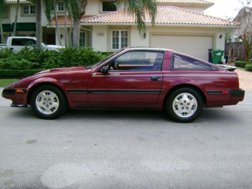 1985 nissan 300zx turbo - 9490 orig. mi. - burg / burg - 1 owner - mint cond.