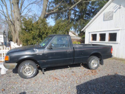 Ford 1994 black ranger xl pickup truck